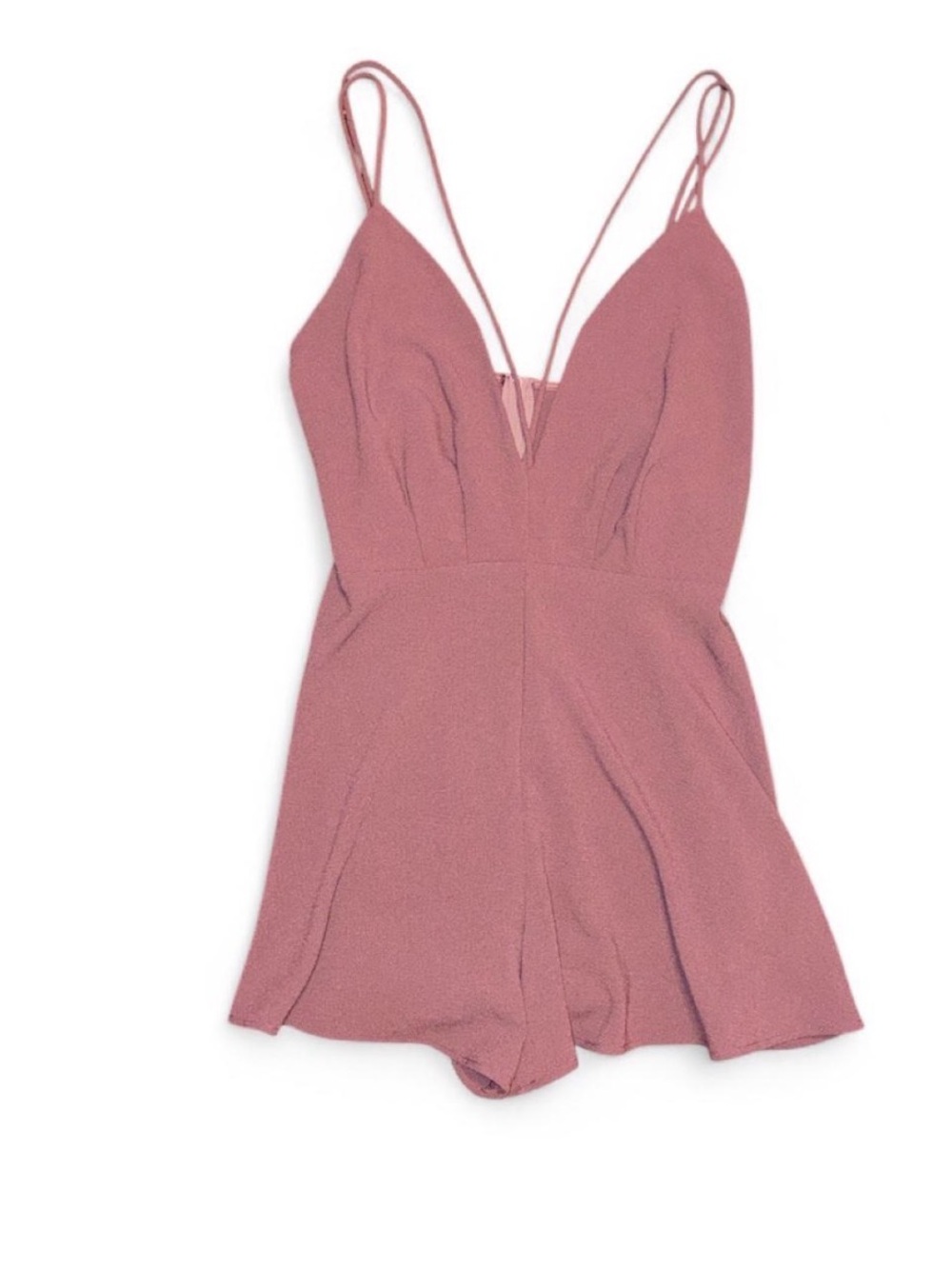 Windsor Dusty Rose Double-Strap V-Neck Romper